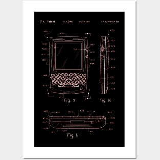 Blackberry Patent Blueprint Posters and Art